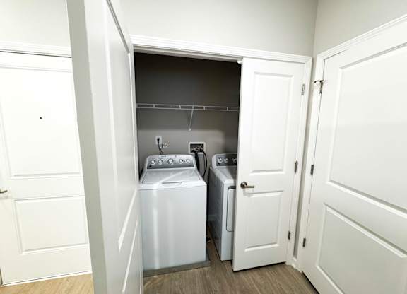 The Haven at Palmer Pointe senior apartments washing machine and dryer