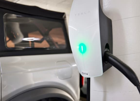 EV Charging station. at The Hilgard, Los Angeles, California
