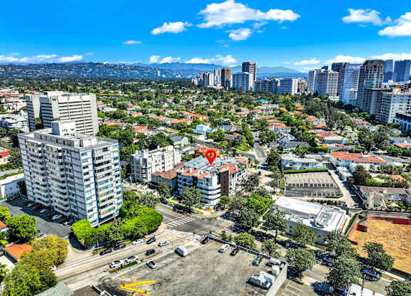 Aerial Community View at The Hilgard, Los Angeles, 90024