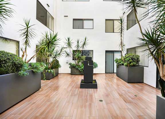 Apartment Building Courtyard