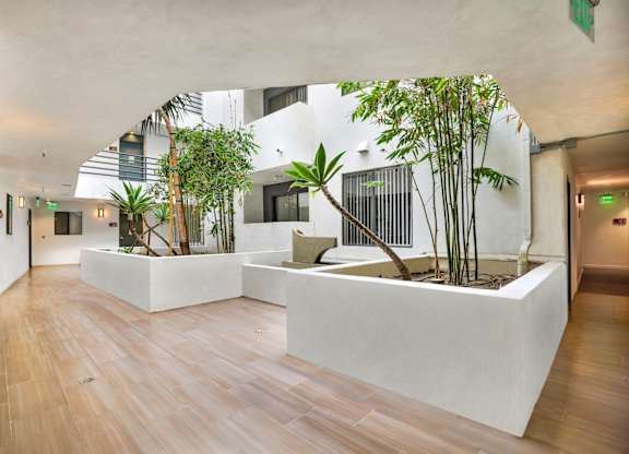 Courtyard at Park Rochester Apartments Westwood, Los Angeles, CA, 90024