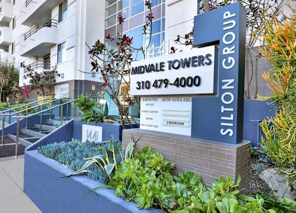 1441 Midvale Entrance at Midvale Towers Apartments Westwood, Los Angeles, CA