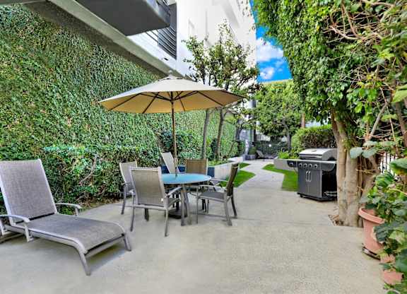 BBQ/Grill Area at Midvale Towers Apartments Westwood, Los Angeles, CA, 90024