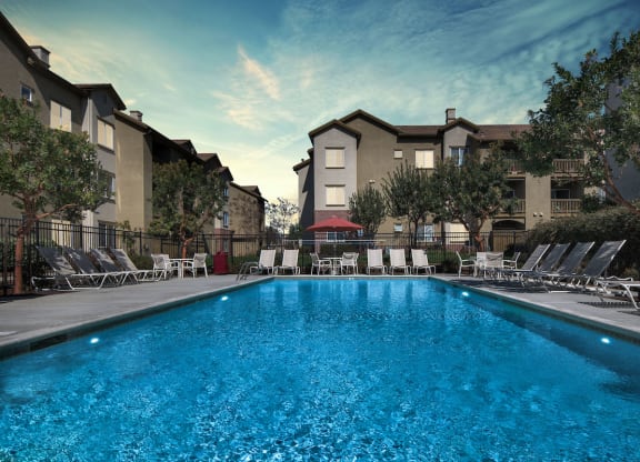 Twilight Pool at Valencia at Gale Ranch, San Ramon