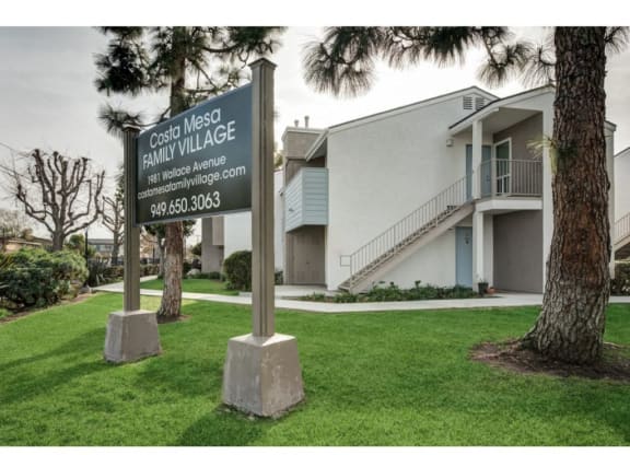 Welcoming Property Signage at Costa Mesa Family Village, Costa Mesa, 92627