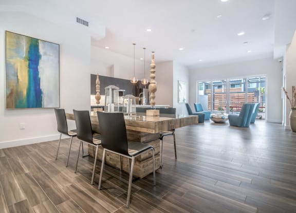 Kitchen And Living at Beverly Plaza Apartments, California, 90815