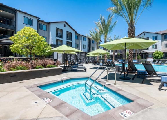 our apartments offer a swimming pool at The Vineyards Apartments, Porter Ranch, California