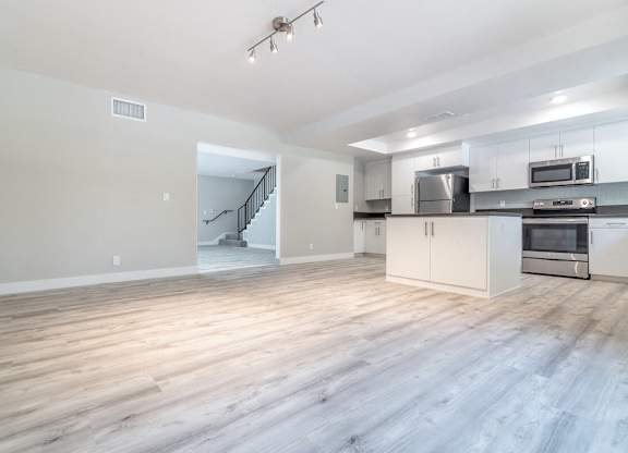 Updated Kitchen Unit with stainless steel appliances at Bixby Hill Apartments, Long Beach