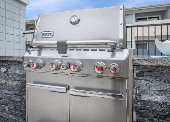 Barbecue And Grilling Station at Park Apartments, California