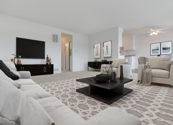 Living Room at Park Apartments, Norwalk, California