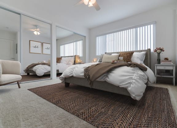 Comfortable Bedroom at Park Apartments, Norwalk, CA, 90650