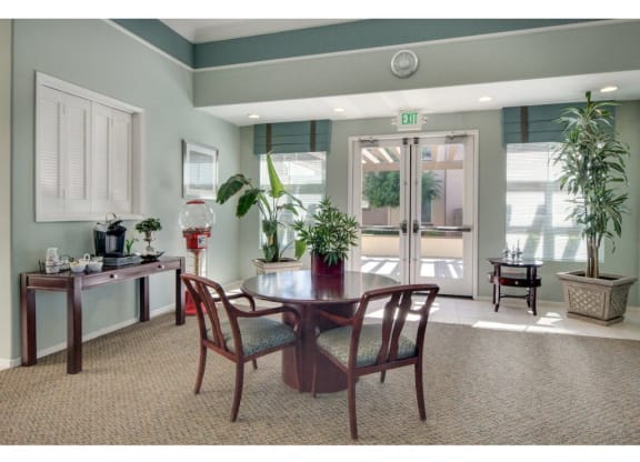 a dining room with a table and chairs  at Seville at Gale Ranch, California, 94582