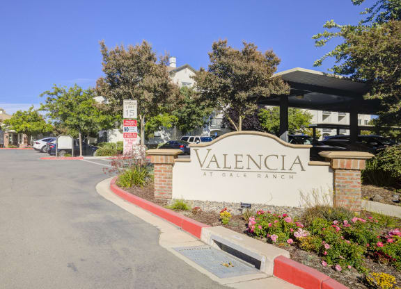 Entrance sign at Valencia at Gale Ranch, San Ramon, 94582