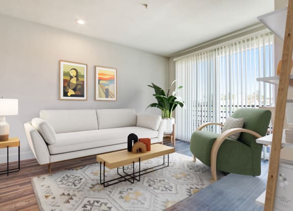 Living Room at 430 Kelton, Los Angeles, 90024