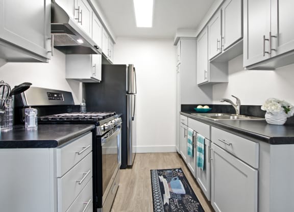 Fully Equipped Kitchen at Clair Del and Clair Del Gardens, Long Beach, CA, 90807