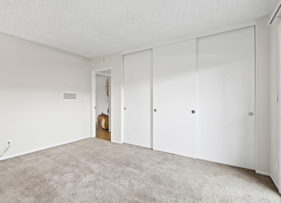 Carpeted Bedroom at Clair Del and Clair Del Gardens, Long Beach, California