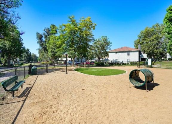 our apartments offer a dog park with plenty of room to run and play at The Park Apartments, Rancho Cucamonga