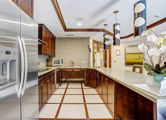 Clubhouse Kitchen at Apex Mission Valley, San Diego, CA, 92108