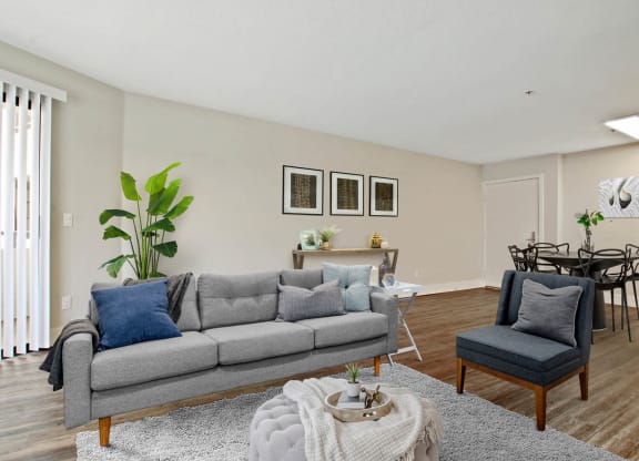Modern Living Room at Atrium, Los Angeles, California