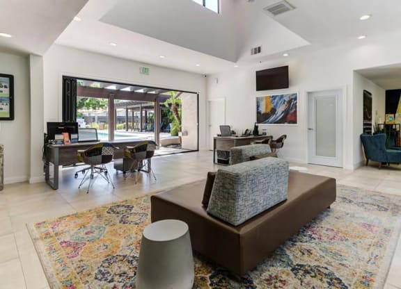 Spacious Lobby at The Park Apartments, California