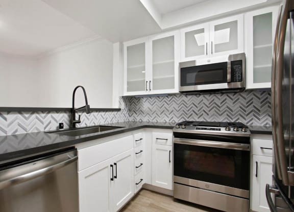Kitchen cabinets at Burton, Los Angeles, CA