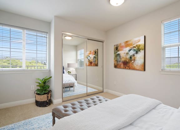 Bedroom Interior at Madison Toluca, North Hollywood, California