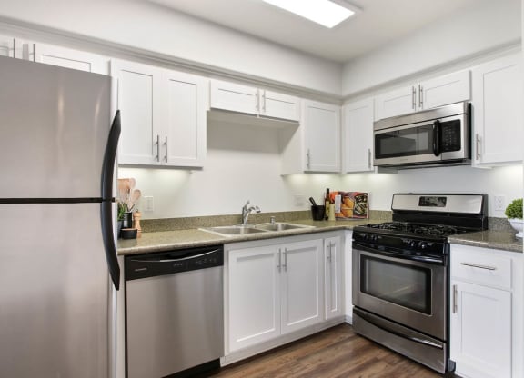Kitchens With High-Quality Countertops at Madison Toluca, North Hollywood, CA