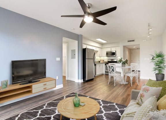 Living Room With TV at Madison Toluca, California, 91601