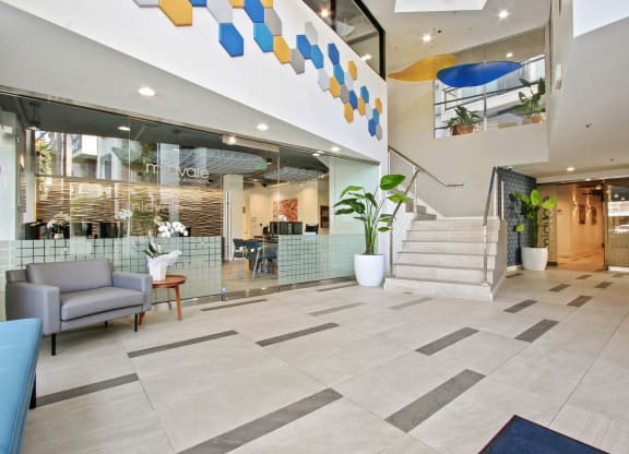 Entrance area at Midvale Apartments, Los Angeles, 90024