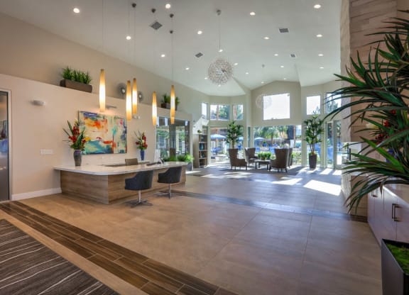 Clubhouse area at Milan Apartment Townhomes, Nevada, 89183
