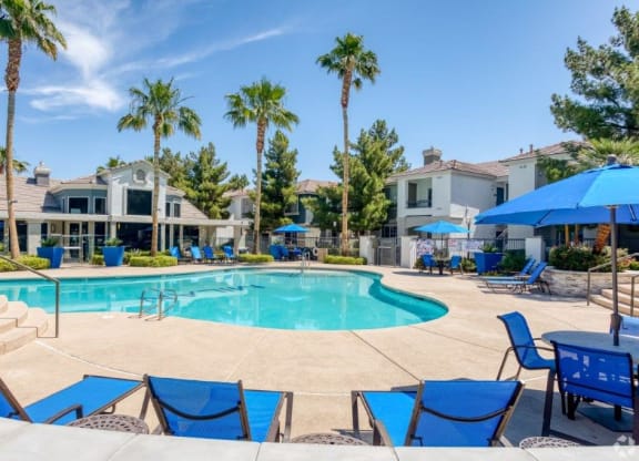 Swimming Pool 1at Milan Apartment Townhomes, Las Vegas, NV, 89183