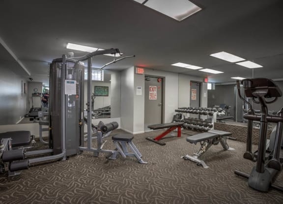 Fitness club at Palm Royale Apartments, Los Angeles, CA
