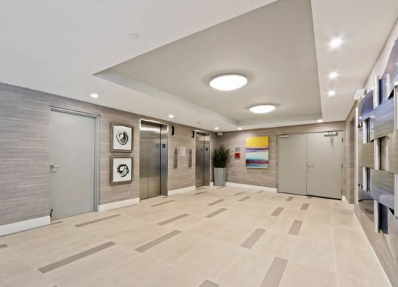 Lobby at Palm Royale Apartments, Los Angeles, CA