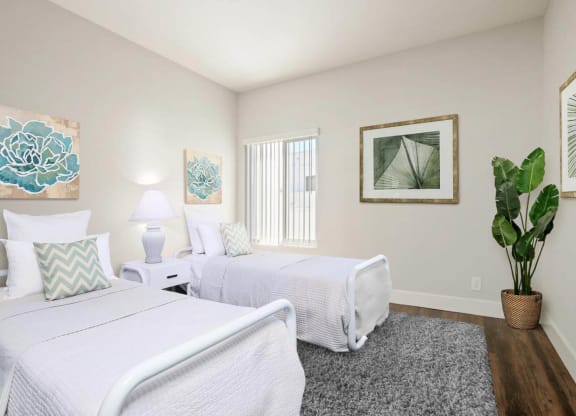 Gorgeous Bedroom at The Plaza Apartments, Los Angeles, California