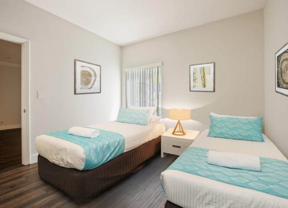Shared Bedroom at The Plaza Apartments, Los Angeles, CA