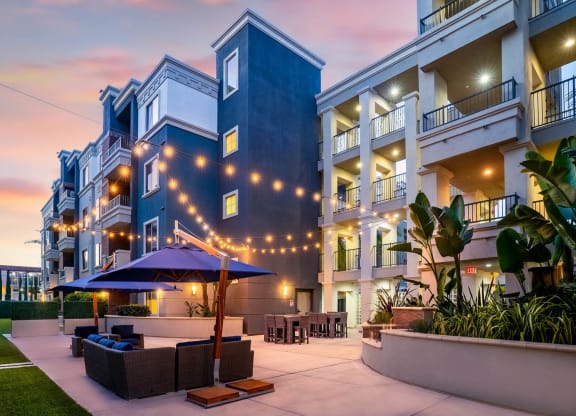 Night View at The Adler Apartments, Los Angeles, California