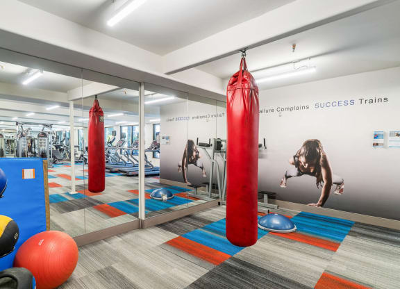 Two Level Fitness Center at The Adler Apartments, California