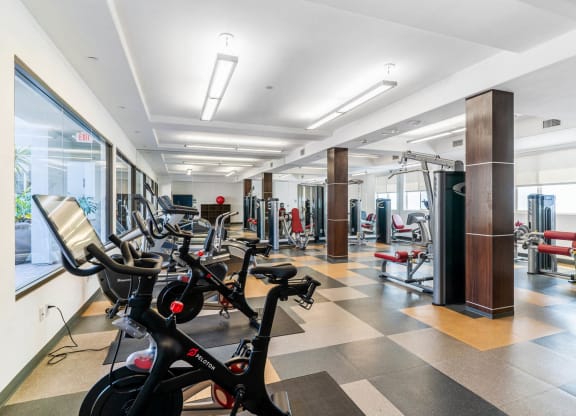 World-Class Fitness Center at The Adler Apartments, Los Angeles, California