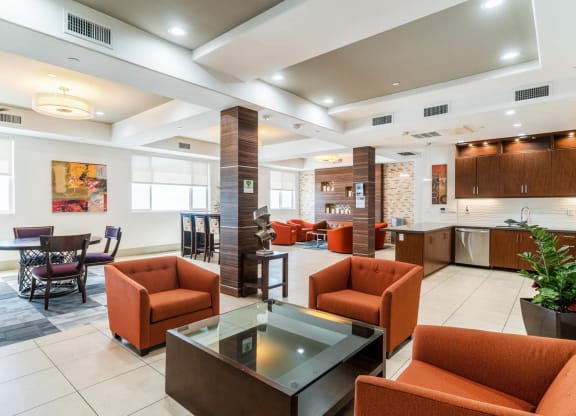 Lobby at The Adler Apartments, Los Angeles, CA, 90025