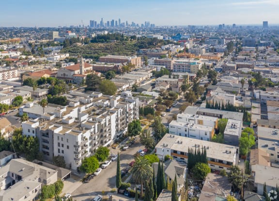 Aerial View at The Kenmore Los Feliz, California
