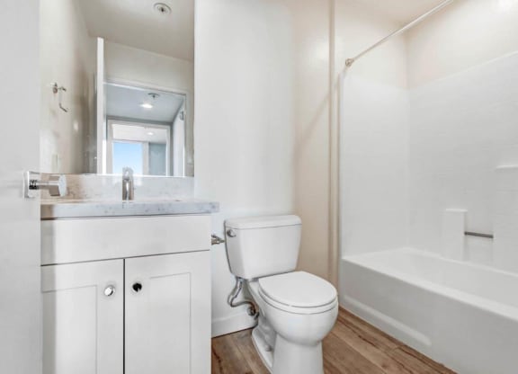 Bathroom With Bathtub at The Kenmore Los Feliz, Los Angeles, CA