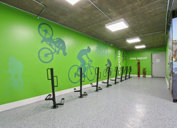 Bike Locker at Rochester Apartments, Los Angeles