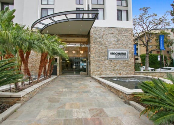 Property Entrance at Rochester Apartments, Los Angeles