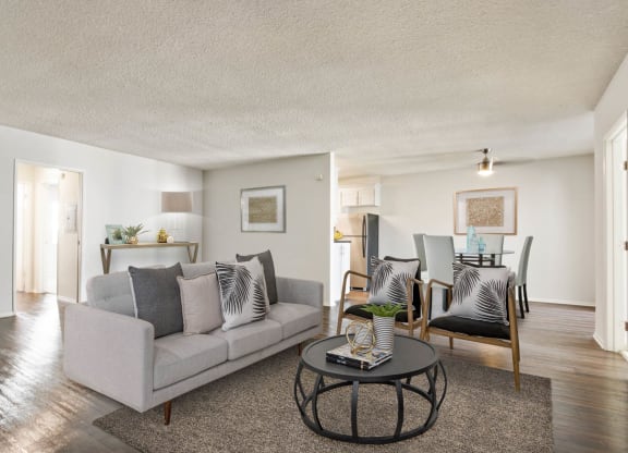 Living room at Rose Apartments, Los Angeles, CA, 90034