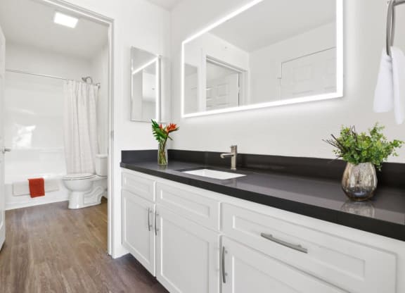 Bathroom With Bathtub at Toluca Court, Toluca Lake, 91602