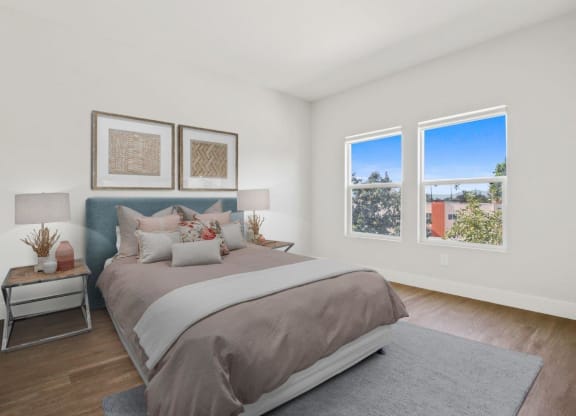 Bedroom at Toluca Court, California