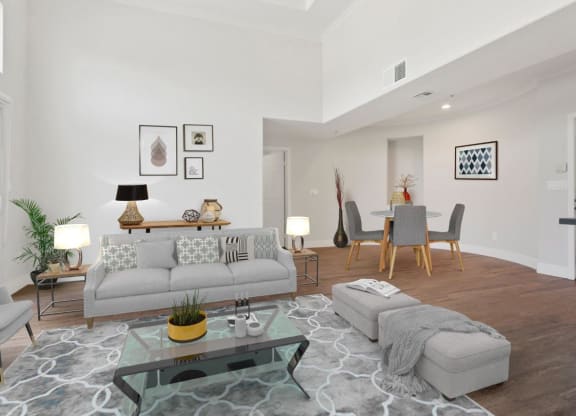 Modern Living Room at Toluca Court, Toluca Lake, CA, 91602