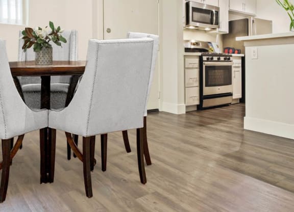 Kitchen And Dining at Toluca Lofts, Toluca Lake