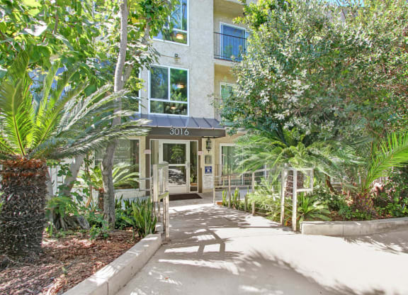 Greenery surrounding building at Waverly, California