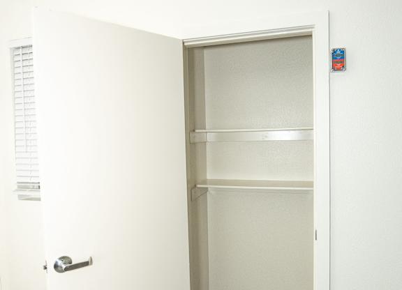 Sample Unit: Closet with Door Open